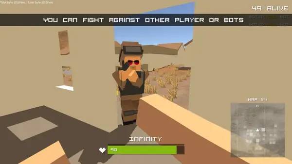 Кадр с взаимодействием персонажа и объекта в THE DUST  PIXEL SURVIVAL Z BATTLEGROUND