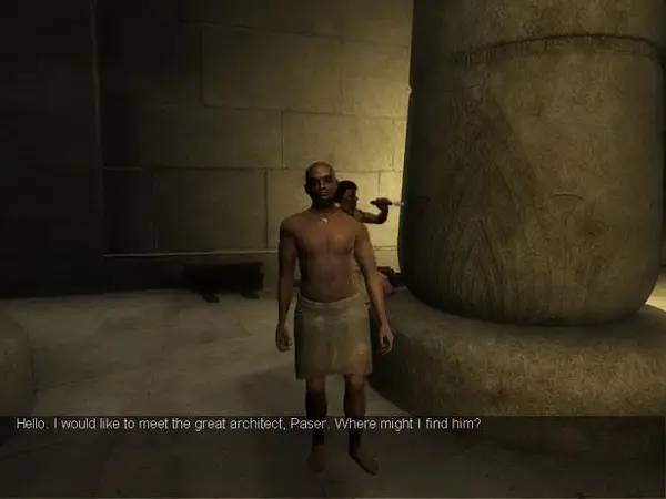 Кадр с взаимодействием персонажа и объекта в The Egyptian Prophecy  The Fate of Ramses