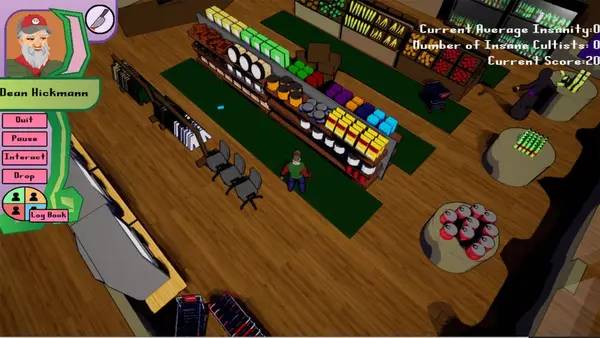 Кадр с взаимодействием персонажа и объекта в The End of it All