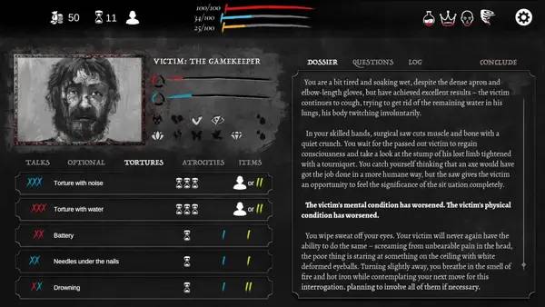 Кадр с взаимодействием персонажа и объекта в The Executioner