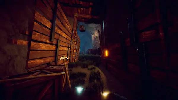 Кадр с взаимодействием персонажа и объекта в The Free Ones