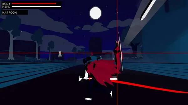 Кадр с взаимодействием персонажа и объекта в The Godbeast