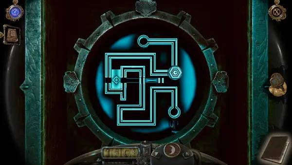 Кадр с взаимодействием персонажа и объекта в The House of Da Vinci 3