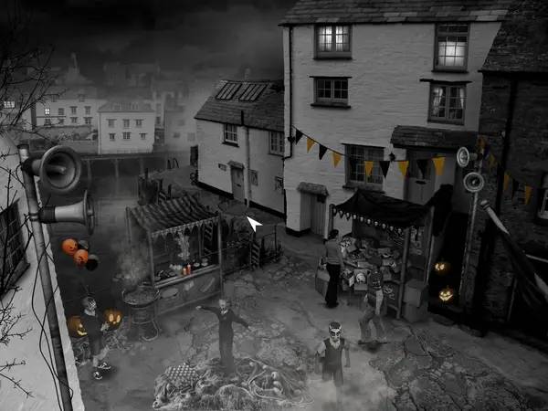 Кадр с взаимодействием персонажа и объекта в The Last Crown  Midnight Horror