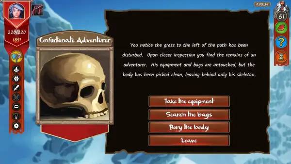 Кадр с взаимодействием персонажа и объекта в The Last Hex