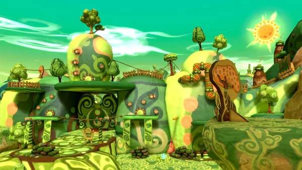 Кадр с взаимодействием персонажа и объекта в The Last Tinker  City of Colors