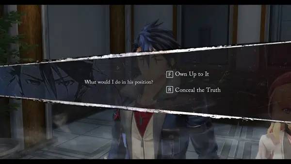 Кадр с взаимодействием персонажа и объекта в The Legend of Heroes  Trails through Daybreak