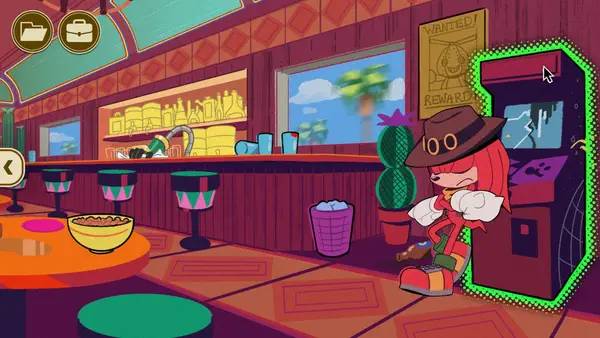 Кадр с взаимодействием персонажа и объекта в The Murder of Sonic the Hedgehog
