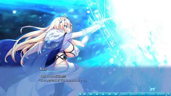 Кадр с взаимодействием персонажа и объекта в The Princess, the Stray Cat, and Matters of the Heart 2