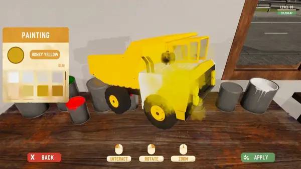 Кадр с взаимодействием персонажа и объекта в The Repair House  Restoration Sim