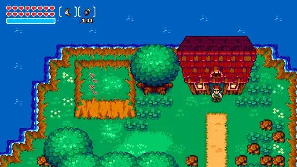 Кадр с взаимодействием персонажа и объекта в The Rusty Sword  Vanguard Island