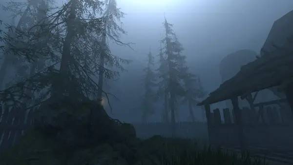 Кадр с взаимодействием персонажа и объекта в The Sentinel - Retired