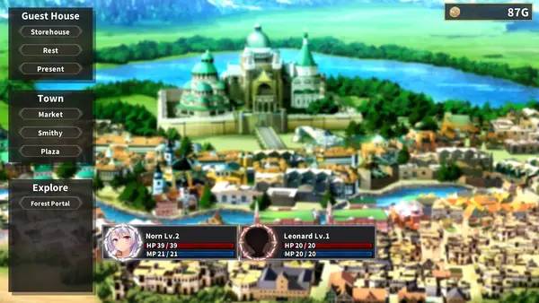 Кадр с взаимодействием персонажа и объекта в The Spirit Master of Retarnia -Conqueror of the Labyrinth-