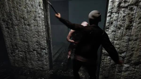 Кадр с взаимодействием персонажа и объекта в The Trap Remastered