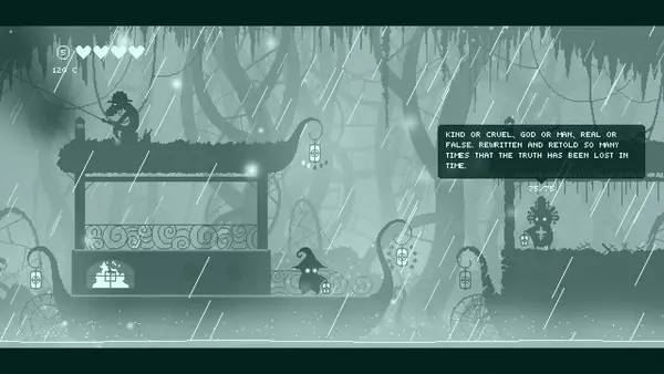 Кадр с взаимодействием персонажа и объекта в The Treehouse Man