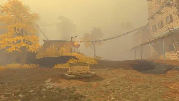 Кадр с взаимодействием персонажа и объекта в The Wild Eternal