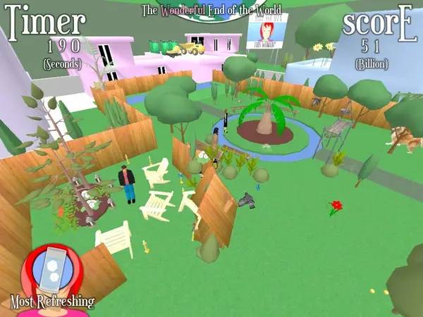 Кадр с взаимодействием персонажа и объекта в The Wonderful End of the World