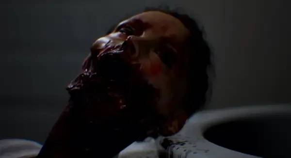 Кадр с взаимодействием персонажа и объекта в The Works of Mercy