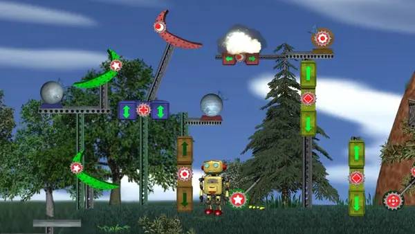 Кадр с взаимодействием персонажа и объекта в Time Keeper