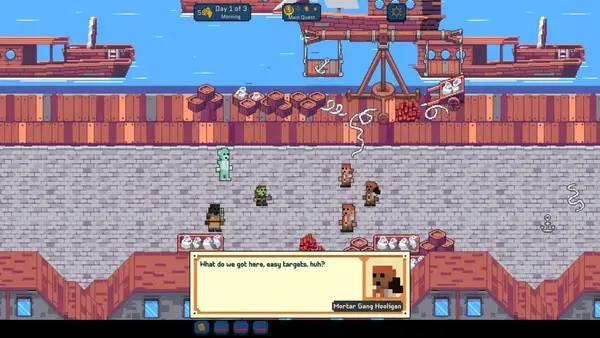 Кадр с взаимодействием персонажа и объекта в Timewreck Tales  A Rogue RPG