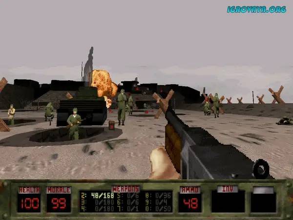 Кадр с взаимодействием персонажа и объекта в TNT War Bundle