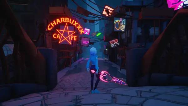 Кадр с взаимодействием персонажа и объекта в To Hell With It