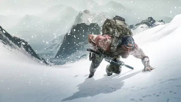 Кадр с взаимодействием персонажа и объекта в Tom Clancy’s Ghost Recon Breakpoint