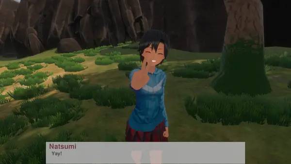 Кадр с взаимодействием персонажа и объекта в Tomboy Adventure