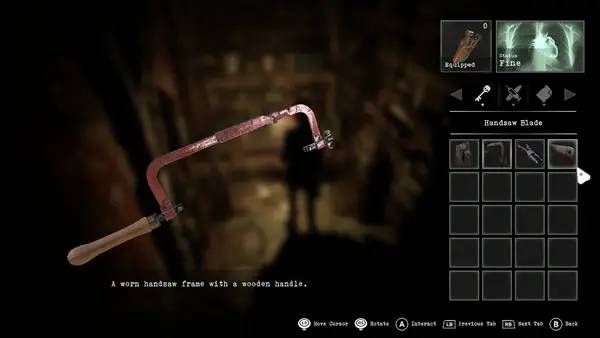 Кадр с взаимодействием персонажа и объекта в Tormented Souls 2