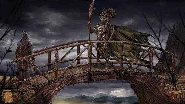 Кадр с взаимодействием персонажа и объекта в Tormentum - Dark Sorrow