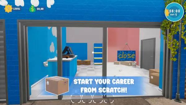 Кадр с взаимодействием персонажа и объекта в Toy Shop Simulator