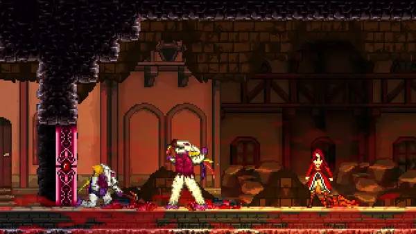 Кадр с взаимодействием персонажа и объекта в Toziuha Night  Order of the Alchemists