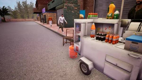 Кадр с взаимодействием персонажа и объекта в Trader Life Simulator