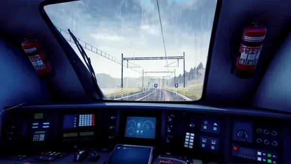 Кадр с взаимодействием персонажа и объекта в Train Life  A Railway Simulator