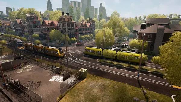 Кадр с взаимодействием персонажа и объекта в Tram Simulator Urban Transit