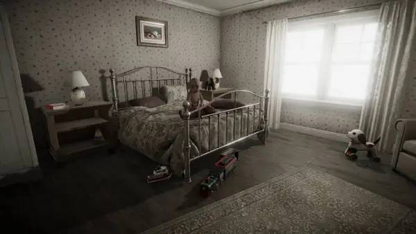 Кадр с взаимодействием персонажа и объекта в Trapped Family Vacation