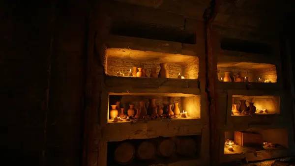 Кадр с взаимодействием персонажа и объекта в Tribute