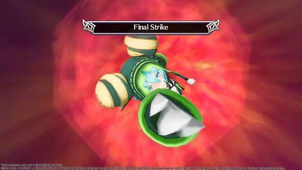 Кадр с взаимодействием персонажа и объекта в Trillion God of Destruction