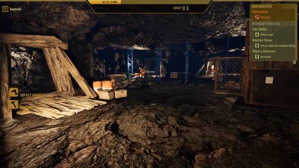 Кадр с взаимодействием персонажа и объекта в Truck Mechanic Dangerous Paths