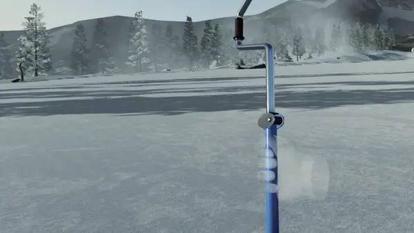 Кадр с взаимодействием персонажа и объекта в Ultimate Fishing Simulator VR