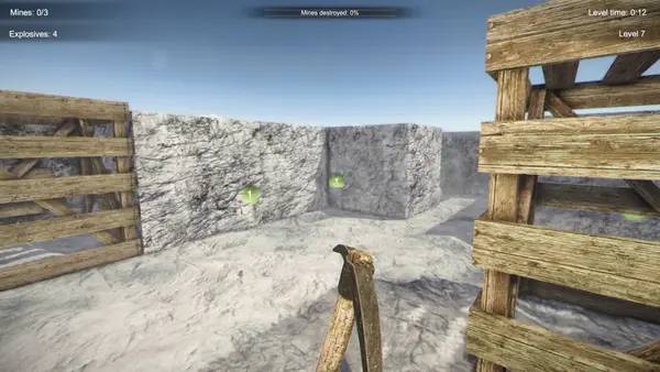 Кадр с взаимодействием персонажа и объекта в Underground Keeper