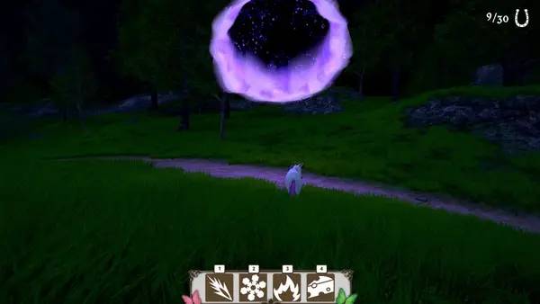 Кадр с взаимодействием персонажа и объекта в Unicorn Tails