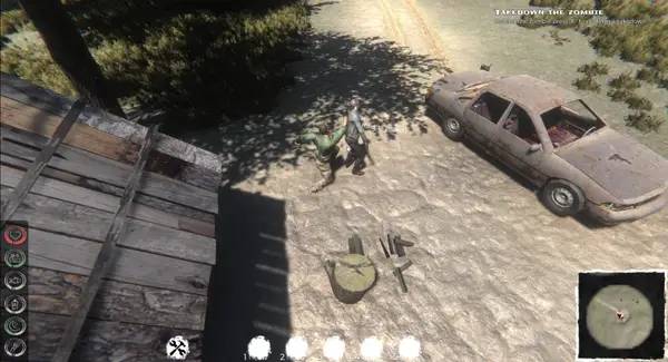 Кадр с взаимодействием персонажа и объекта в V1RUZ