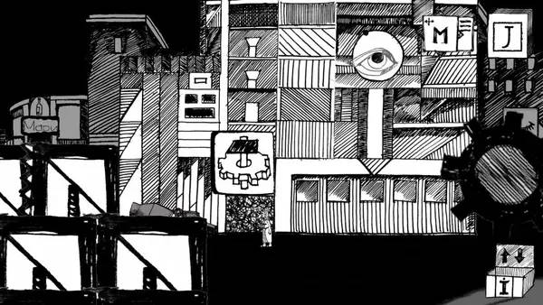 Кадр с взаимодействием персонажа и объекта в Vasilis