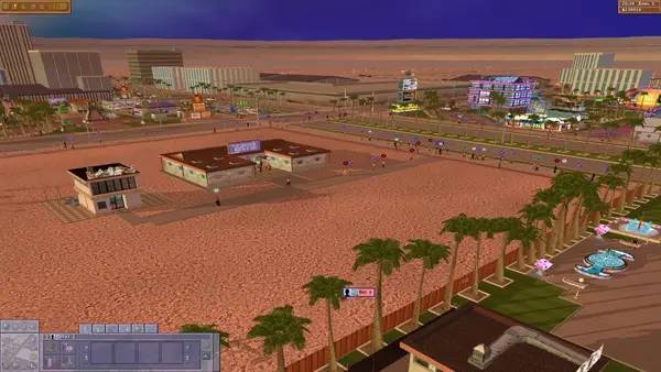 Кадр с взаимодействием персонажа и объекта в Vegas Tycoon