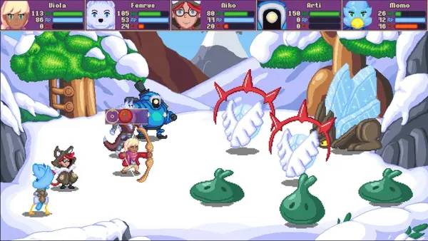 Кадр с взаимодействием персонажа и объекта в Viola  The Heroine's Melody