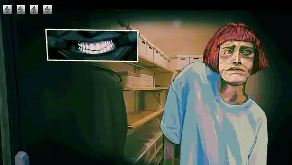 Кадр с взаимодействием персонажа и объекта в Violent Horror Stories  anthology