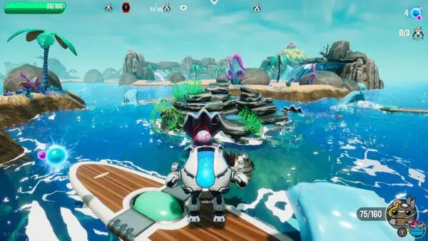 Кадр с взаимодействием персонажа и объекта в Virballs