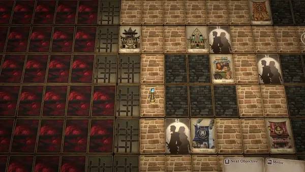 Кадр с взаимодействием персонажа и объекта в Voice of Cards  The Beasts of Burden