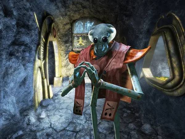 Кадр с взаимодействием персонажа и объекта в Voyage  Journey to the Moon